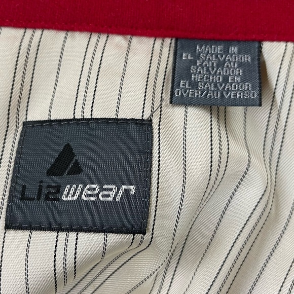 Vintage 90's Liz Claiborne Lizwear Red Wool Blend Vest Size Small - Picture 5 of 6